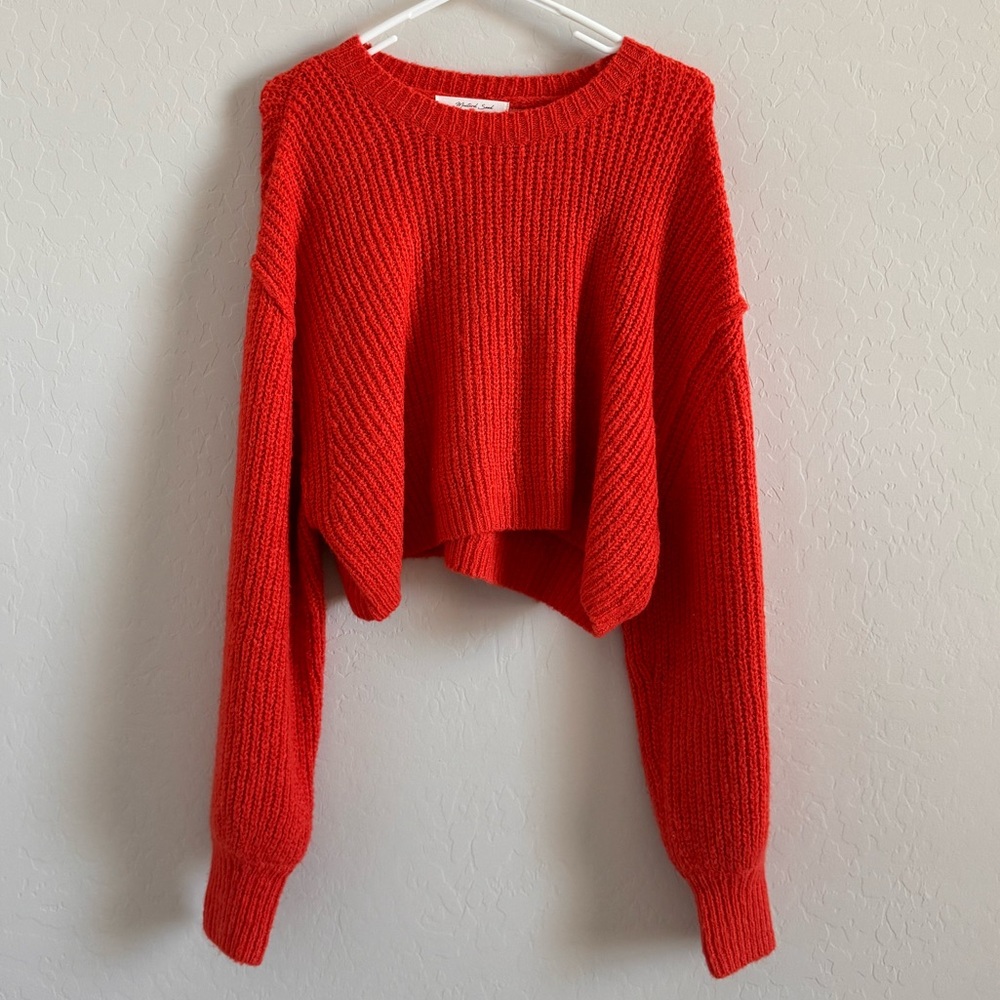 Mustard Seed Cropped Knit Sweater
